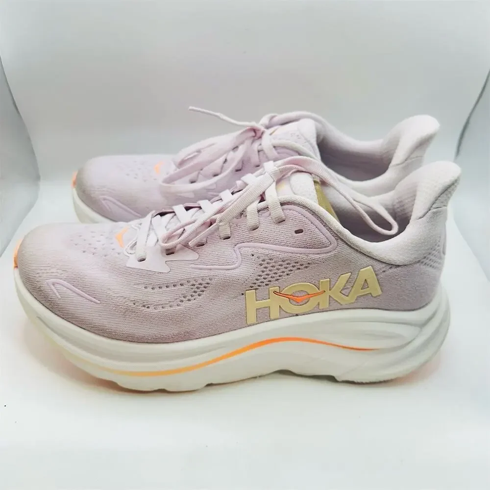 HOKA Clifton 10 Women's Running Shoes Lilac Cream/Tangerine Glow Size 8.5 B